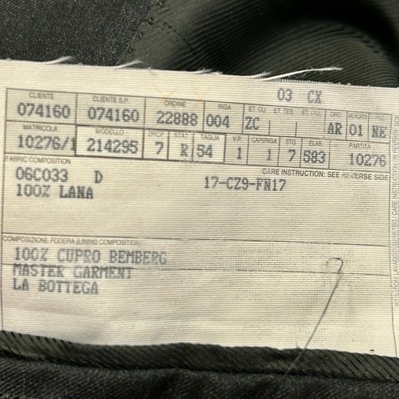 Ermenegildo Zegna for La Bottega di Nino Gray Wool Suit - Size 54R (43” Pants) - Picture 3 of 9